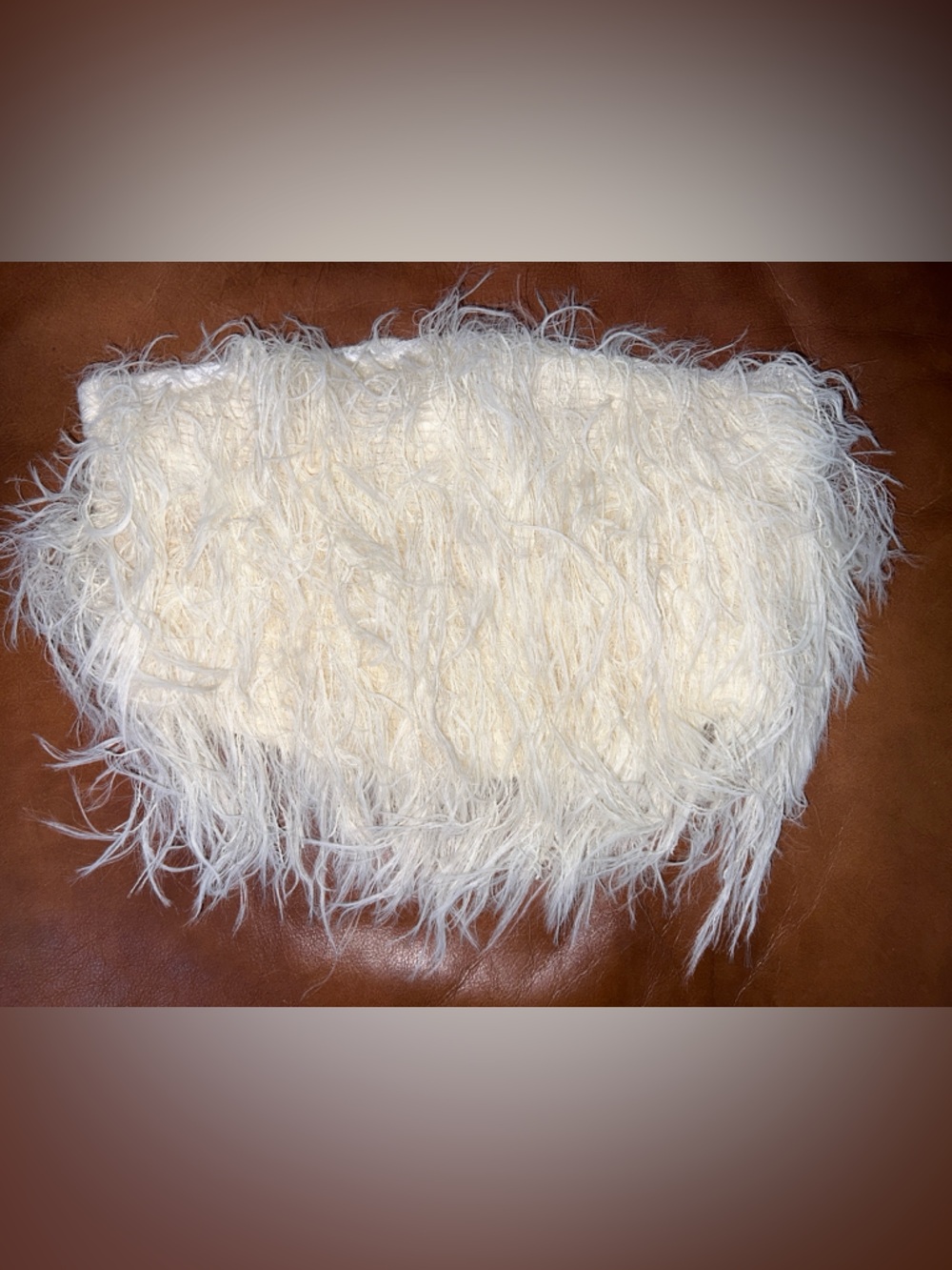 Urban Outfitters Ivory Feather strapless, crop Top